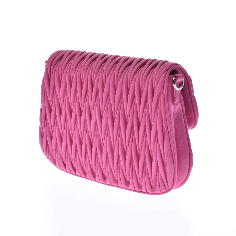 Miu Miu Bag Pink Matelasse Shoulder Lambskin